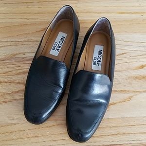 Nicole Club Black Loafers Sz 8 M